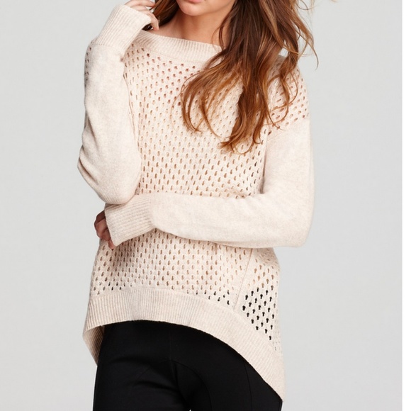 Rebecca Taylor Sweaters - Rebecca Taylor Mesh Stitch Pullover in Nude